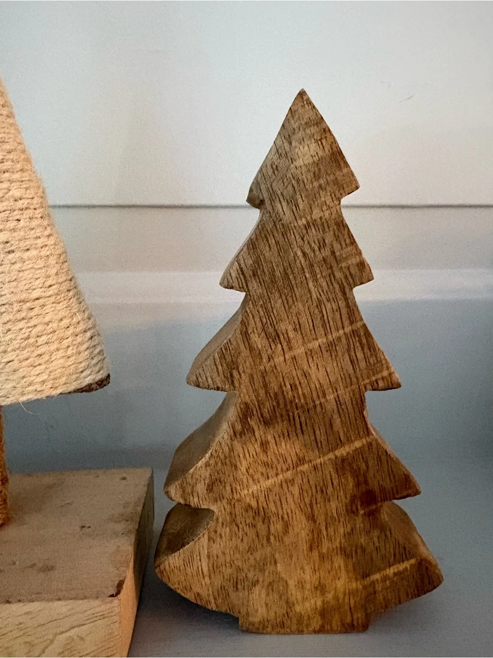 Neutral Rope Wrapped Decorative Holiday Tree - Home Holiday